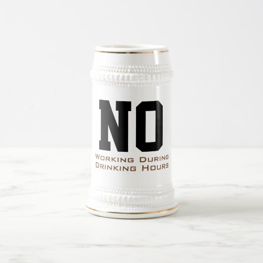 Aangepast niet werken tijdens Drink uren grappig Bierpul (Center)