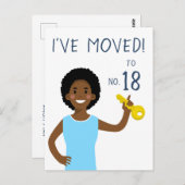 Aangepast nieuw adres briefkaart (Voorkant / Achterkant)