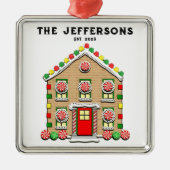 aangepast nieuw huis metalen ornament (Voorkant)