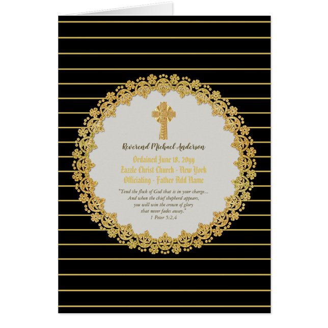 Aangepast nieuw ORDAINED Priest Pastor Deacon (Voorkant)