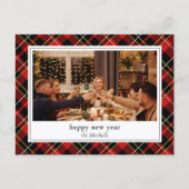 Aangepast nieuwjaar zwart zwart zwart wit geel briefkaart (Voorkant)