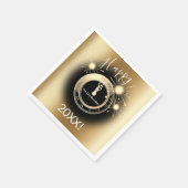 Aangepast nieuwjaars oud papier servetten (Hoek)