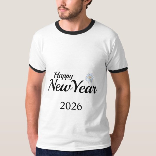 Aangepast Nieuwjaarscadeau T-shirt (Voorkant)