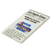 Aangepast Nieuws Papier Geboorte Aankondiging Magn Magneet (Linkerzijde)