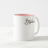 Aangepast nieuwtante voor moderne meisjes tweekleurige koffiemok (Voorkant rechts)