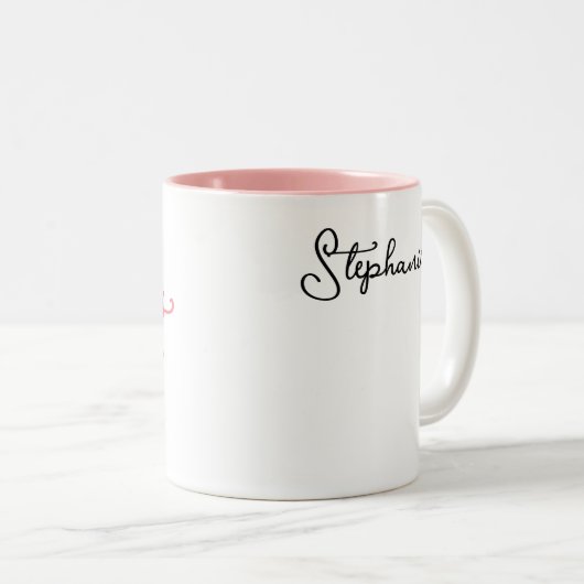 Aangepast nieuwtante voor moderne meisjes tweekleurige koffiemok (Voorkant rechts)