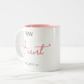 Aangepast nieuwtante voor moderne meisjes tweekleurige koffiemok (Voorkant links)