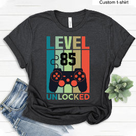 Aangepast niveau 85 ontgrendelde videogamer 85e ve t-shirt