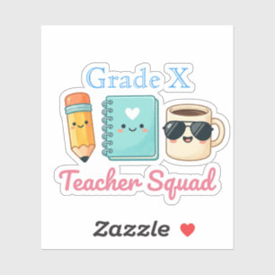 Aangepast niveau docententeam gepersonaliseerde na sticker