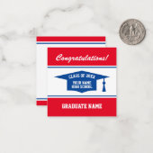 Aangepast niveau voor afgestudeerden in het hoger  notitiekaartje (Voorkant / Achterkant in situ)