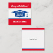 Aangepast niveau voor afgestudeerden in het hoger  notitiekaartje (Voorkant / Achterkant)