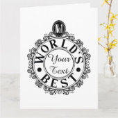 Aangepast No.1 Werelds Beste . . (Jouw Tekst) Typo Kaart (Gele Bloem)