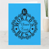 Aangepast No.1 Werelds Beste . . (Jouw Tekst) Typo Kaart (Voorkant)