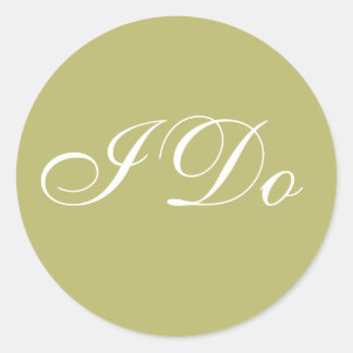 Aangepast nodigt Olive Green uit om stemzegels te Ronde Sticker