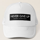 Aangepast nooit opgeven Nooit tekst inleveren Unis Trucker Pet (Voorkant)