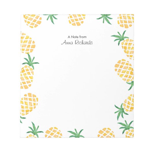 Aangepast Notitieblok ananas (Voorkant)
