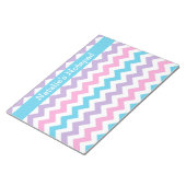 Aangepast Notitieblok, Blauw, Roze, Mauve Chevrons Notitieblok (Schuin)