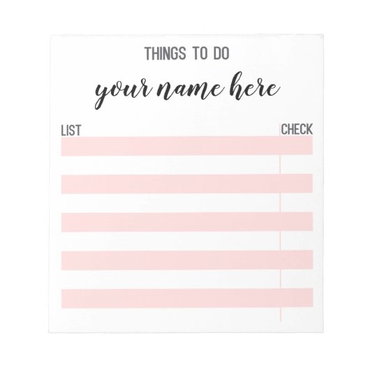 Aangepast Notitieblok checklist (Voorkant)