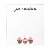 Aangepast Notitieblok Cupcake (Voorkant)