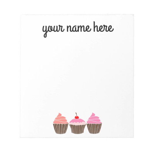 Aangepast Notitieblok Cupcake (Voorkant)
