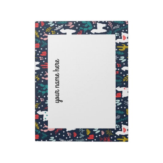 Aangepast Notitieblok Floral Alpaca (Linkerzijde)