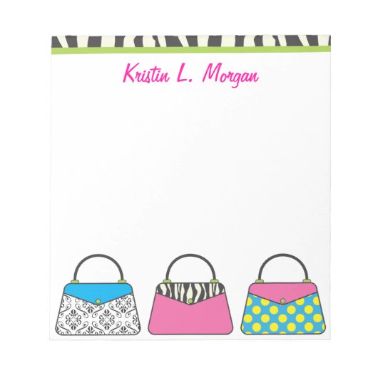 Aangepast Notitieblok handtas met handtas voor com (Voorkant)