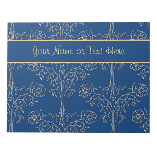 Aangepast Notitieblok (Jotter) Blauw, Gold-effect  (Voorkant)