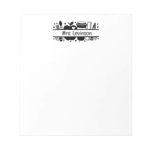 Aangepast Notitieblok leraar waardering cadeau (Voorkant)