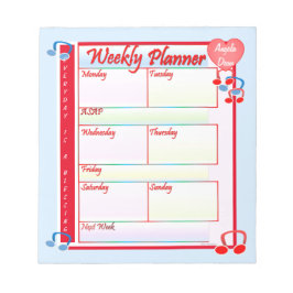 Aangepast Notitieblok Melody Weekly Planner