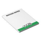 Aangepast notitieblok met schattig voetbal ontwerp (Schuin)