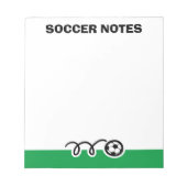 Aangepast notitieblok met schattig voetbal ontwerp (Voorkant)