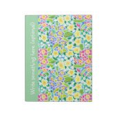 Aangepast Notitieblok of jotter, primroses, mint G (Linkerzijde)