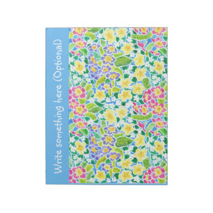 Aangepast Notitieblok of jotter, primroses, Sky Bl