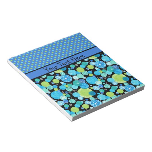 Aangepast Notitieblok of Jotter Quirky Blue Moons (Schuin)