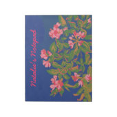 Aangepast Notitieblok of jotter, roze Japonica op  (Linkerzijde)