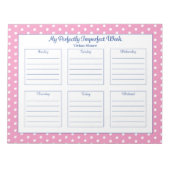Aangepast Notitieblok Polka Dot Weekly Planner (Voorkant)