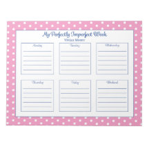 Aangepast Notitieblok Polka Dot Weekly Planner