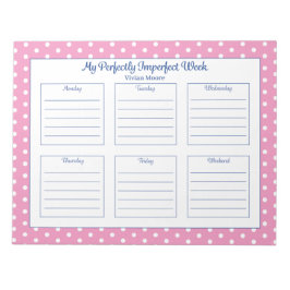 Aangepast Notitieblok Polka Dot Weekly Planner