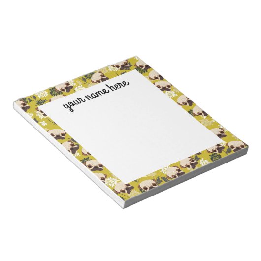 Aangepast Notitieblok pugs (Schuin)