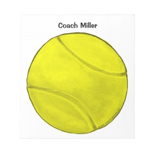 Aangepast Notitieblok Tennis (Voorkant)