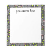 Aangepast Notitieblok Tennis Racket (Voorkant)