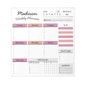 Aangepast Notitieblok voor aangepaste wekelijkse p (Voorkant)