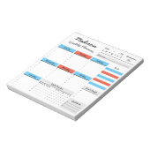 Aangepast Notitieblok voor aangepaste wekelijkse p (Linkerzijde)