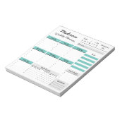 Aangepast Notitieblok voor aangepaste wekelijkse p (Linkerzijde)