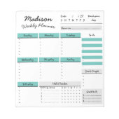 Aangepast Notitieblok voor aangepaste wekelijkse p (Voorkant)