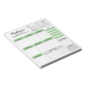 Aangepast Notitieblok voor aangepaste wekelijkse p (Schuin)