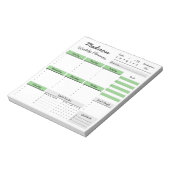 Aangepast Notitieblok voor aangepaste wekelijkse p (Linkerzijde)