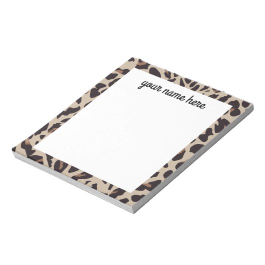 Aangepast Notitieblok voor afdrukken op luipaard (Linkerzijde)