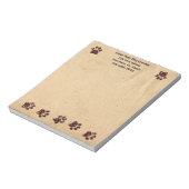 Aangepast Notitieblok voor Dog Paws (Linkerzijde)