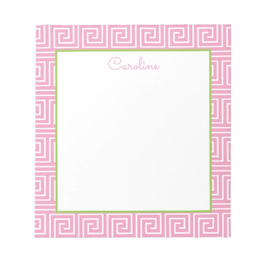 Aangepast Notitieblok voor Griekse sleutel (Voorkant)